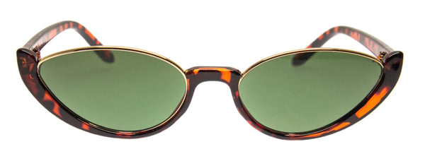 Aj Morgan Vintage Inspired Half Rim Cat-Eye Sunglasses For Women / 88555 Dippy