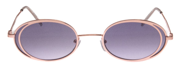 Aj Morgan Vintage-Inspired Metal Oval Sunglasses With Cutout Details For Women And Men / 84136 - Ditto
