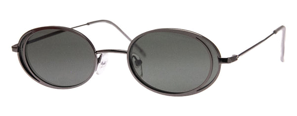 aj morgan Vintage-Inspired metal oval Sunglasses with cutout details for Women and Men / 84136 - Ditto