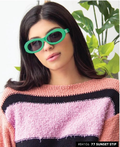 Aj Morgan Vintage Inspired Oval Sunglasses For Women / 84106 77 Sunset Strip