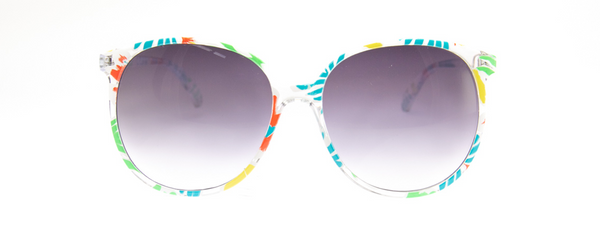 Aj Morgan Vintage Inspired Oversized Printed Sunglasses For Women / Calypso - 53873