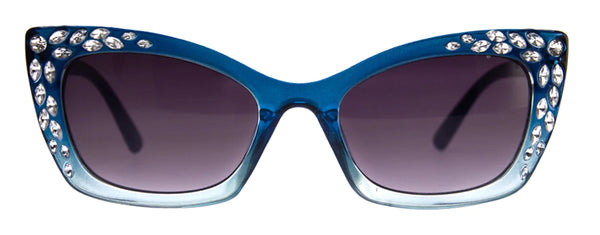 Aj Morgan Vintage-Inspired Rhinestone Cat-Eye Sunglasses For Women / 88559 Diamond Town