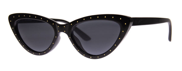 aj morgan Vintage Inspired Studded Cat-Eye Sunglasses for Women / 84109 Never Lonely