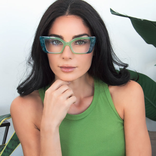 Aj Morgan Vintage-Inspired Two-Tone Cat-Eye Readers For Women / 54399 Nobility