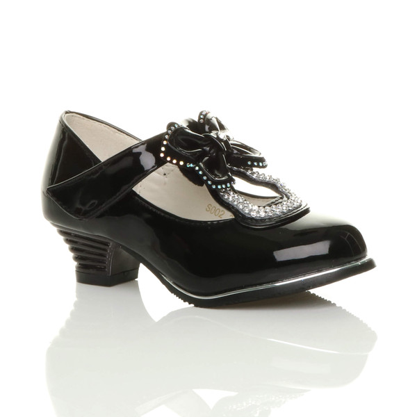 ajvani Bow Butterfly T-Bar Court Shoes - L9374