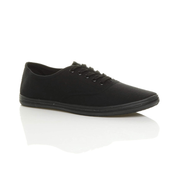ajvani Flat Canvas Plimsolls Lo-Top Trainers - R8612