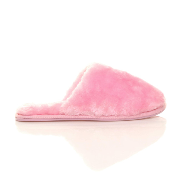 Ajvani Flat Faux Fur Fluffy Mules Slippers - T2951
