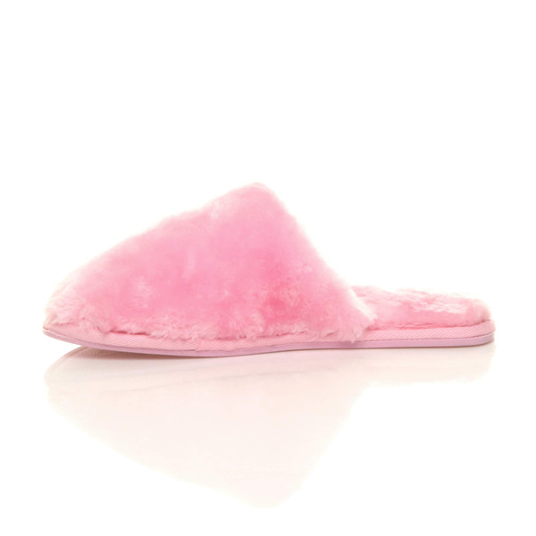Ajvani Flat Faux Fur Fluffy Mules Slippers - T2951
