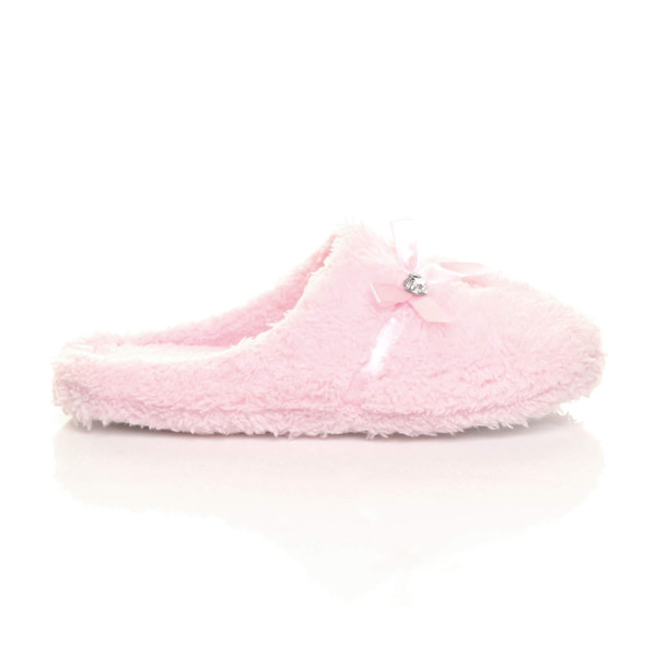 Ajvani Flat Fleece Fluffy Mules Slippers - G6413
