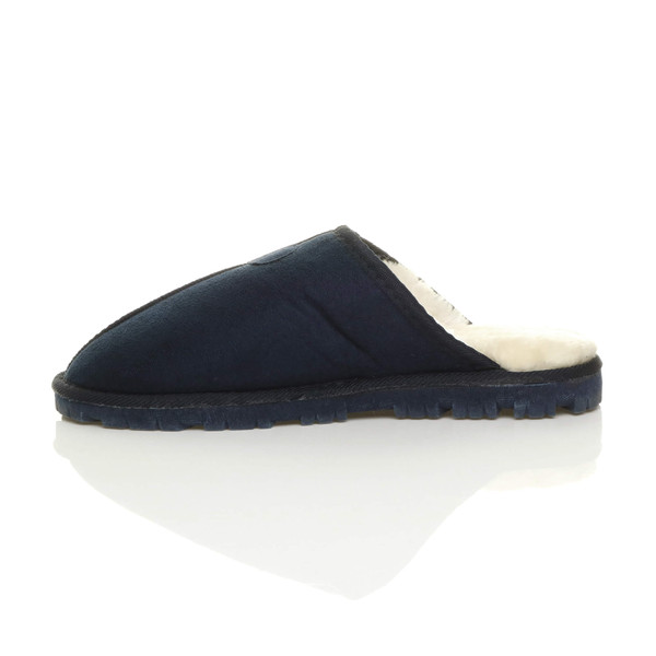 Ajvani Flat Fur Lined Luxury Mules Slippers - S8781