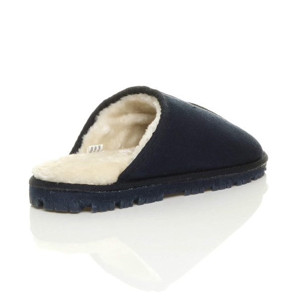 Ajvani Flat Fur Lined Luxury Mules Slippers - S8781