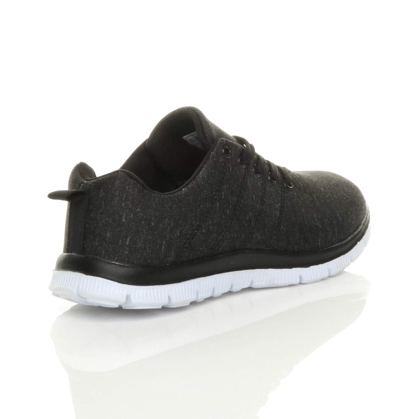 Ajvani Flat Lace Up Comfy Space Dye Trainers - F8626