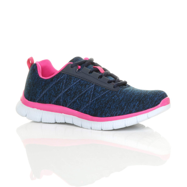 ajvani Flat Memory Foam Lace Up Trainers - U6278