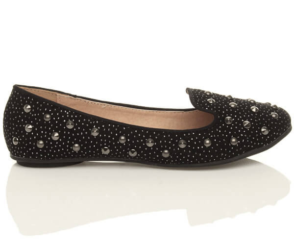 Ajvani Flat Studded Loafers Dolly Shoes - N6032