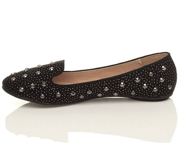 Ajvani Flat Studded Loafers Dolly Shoes - N6032