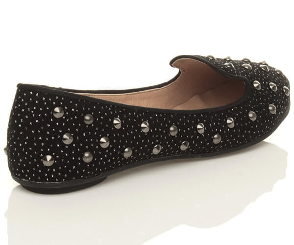 Ajvani Flat Studded Loafers Dolly Shoes - N6032