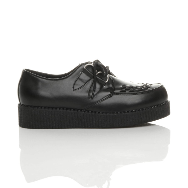 Ajvani Flat Wedge Platform Creepers Shoes - W8373