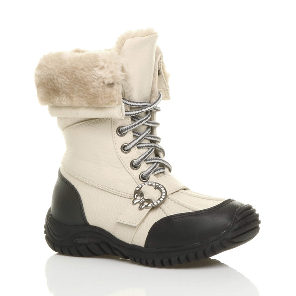 ajvani Flat Winter Snow Calf Boots - Z5105