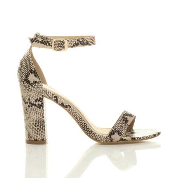 Ajvani High Block Heel Ankle Strap Sandals - S7286