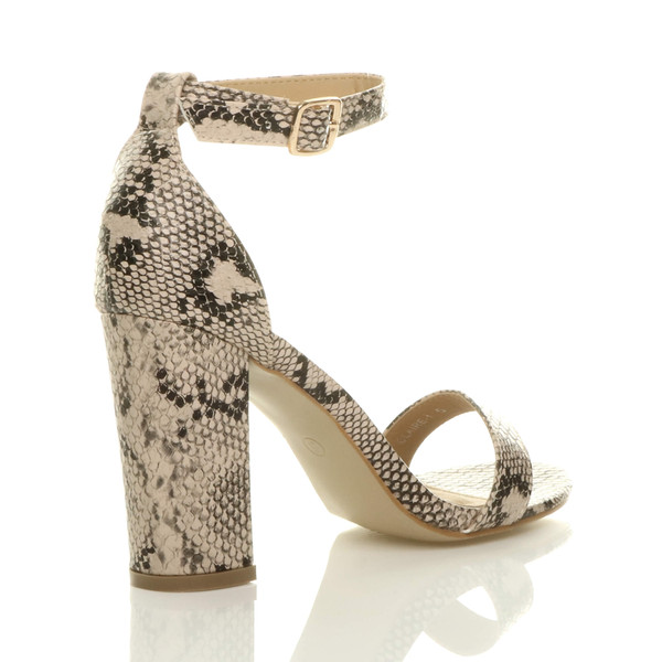 Ajvani High Block Heel Ankle Strap Sandals - S7286