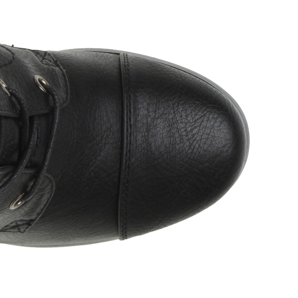 Ajvani High Heel Biker Military Calf Boots - L3186