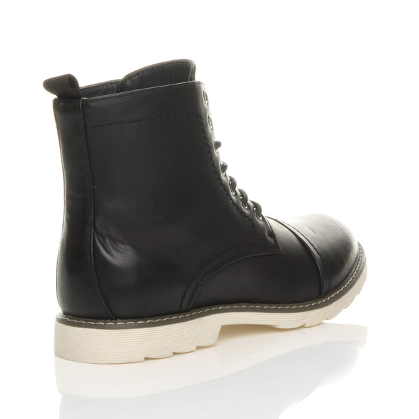 Ajvani Lace Up Military Combat Ankle Boots - V5616