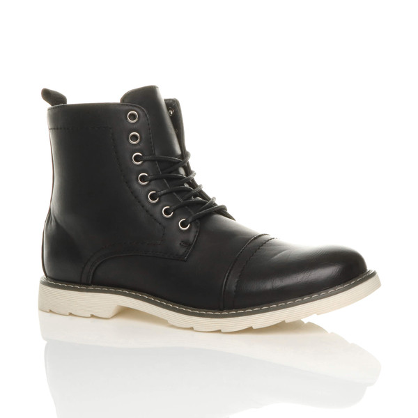 ajvani Lace Up Military Combat Ankle Boots - V5616