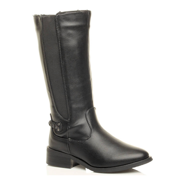 ajvani Low Heel Riding Chelsea Boots - F7305