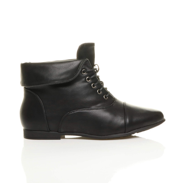 Ajvani Low Heel Vintage Pixie Ankle Boots - I5323