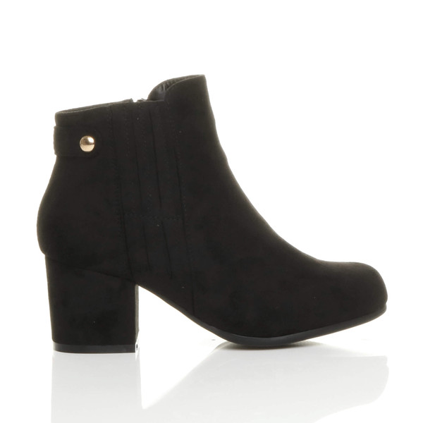 Ajvani Mid Block Heel Chelsea Ankle Boots - A8186