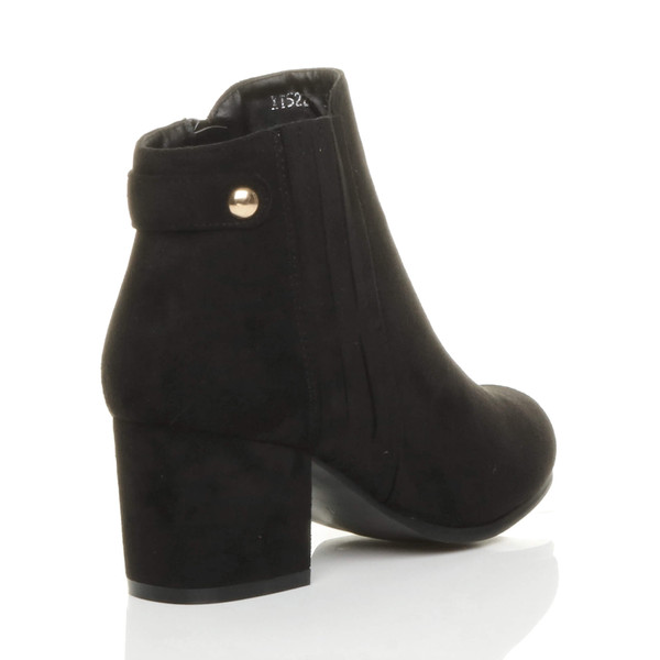 Ajvani Mid Block Heel Chelsea Ankle Boots - A8186