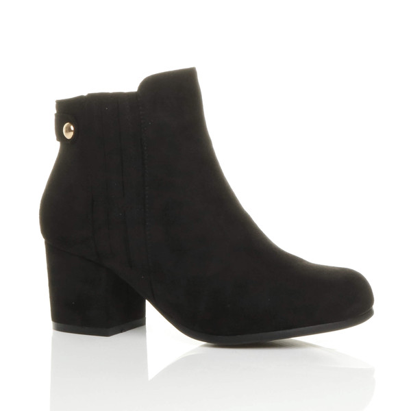 ajvani Mid Block Heel Chelsea Ankle Boots - A8186