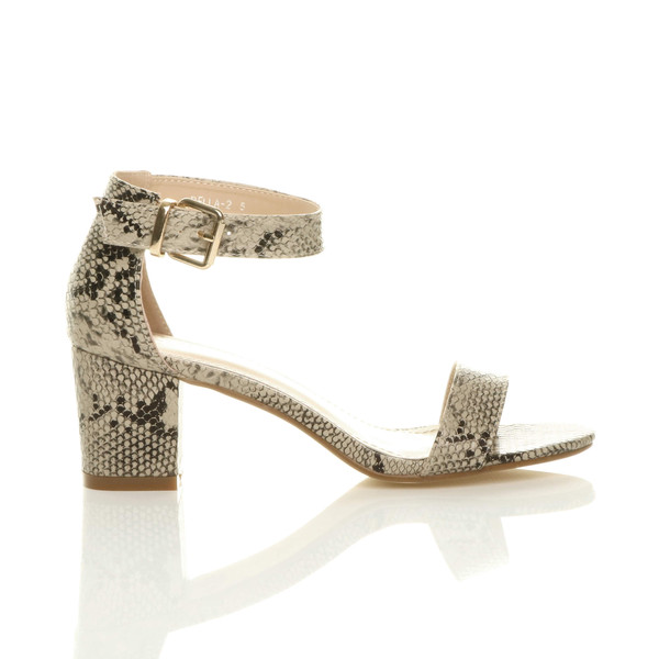 Ajvani Mid Heel Ankle Strap Sandals - N8466