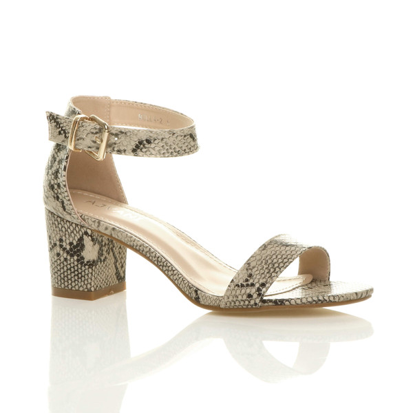 ajvani Mid Heel Ankle Strap Sandals - N8466