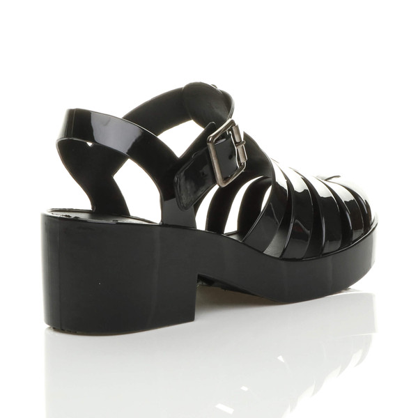 Ajvani Mid Heel Gladiator Jelly Sandals - W6419