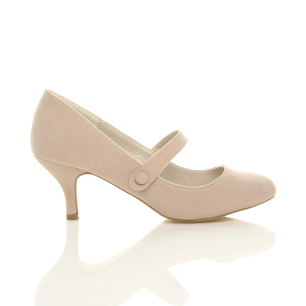 Ajvani Mid Heel Mary Jane Court Shoes - W7874