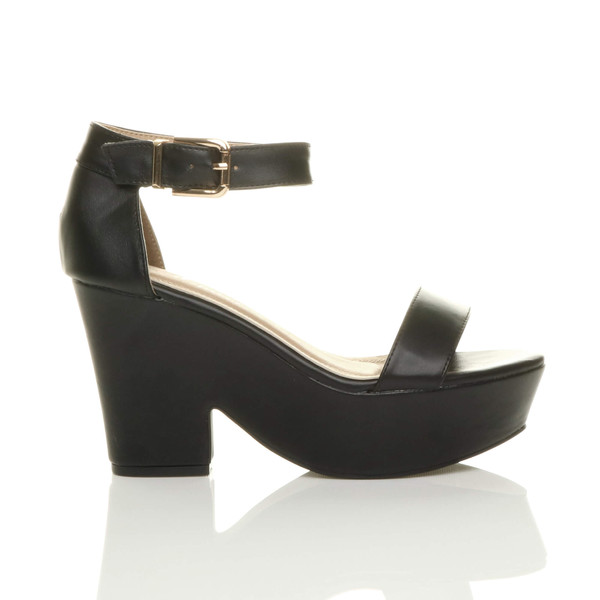 Ajvani Mid Heel Semi Wedge Platform Sandals - Z9386