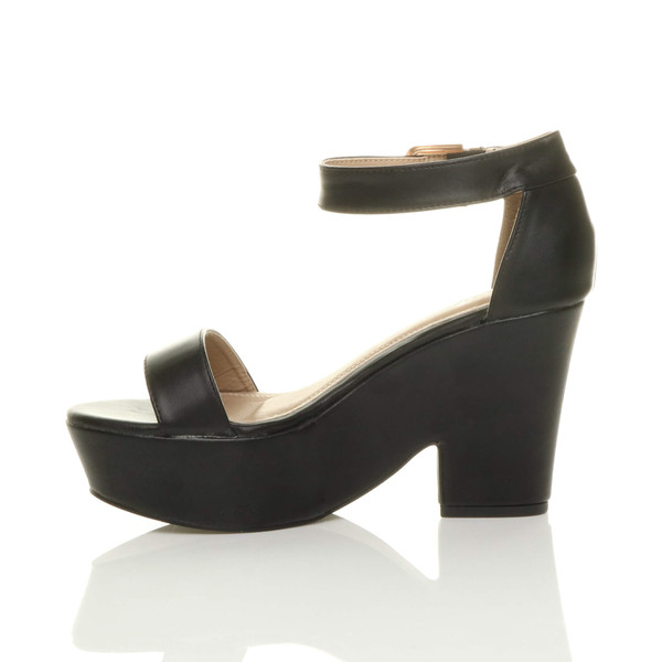 Ajvani Mid Heel Semi Wedge Platform Sandals - Z9386