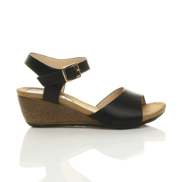 Ajvani Mid Heel Wedge Sandals - V9800