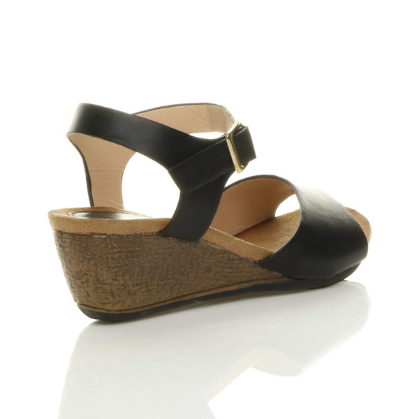 Ajvani Mid Heel Wedge Sandals - V9800