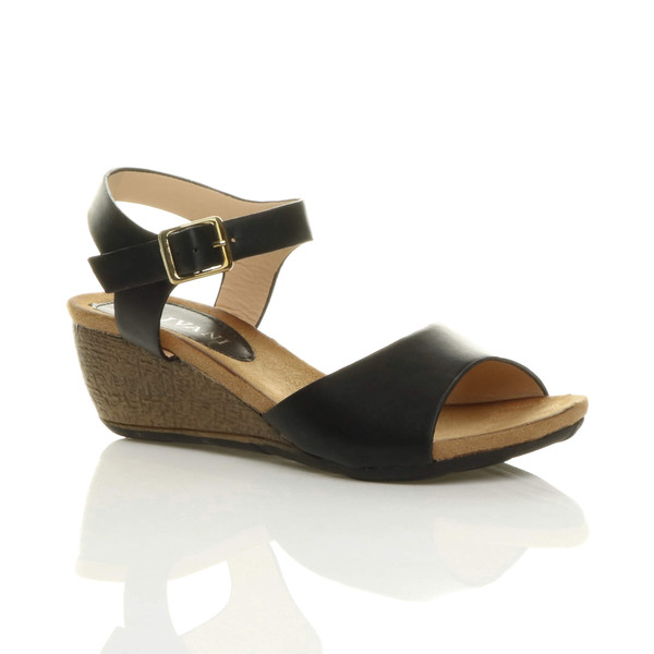 ajvani Mid Heel Wedge Sandals - V9800