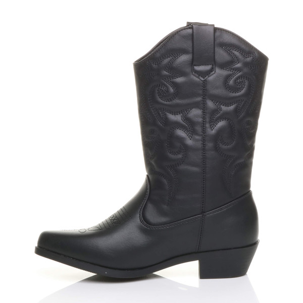 Ajvani Pull On Cowboy Calf Boots
