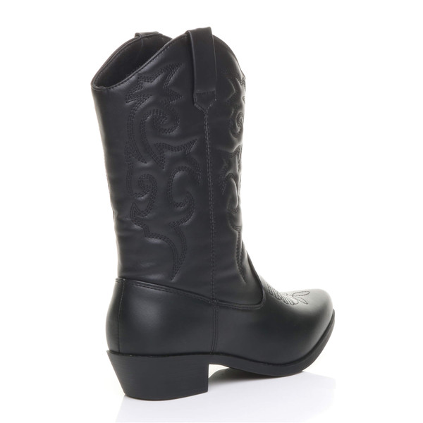 Ajvani Pull On Cowboy Calf Boots
