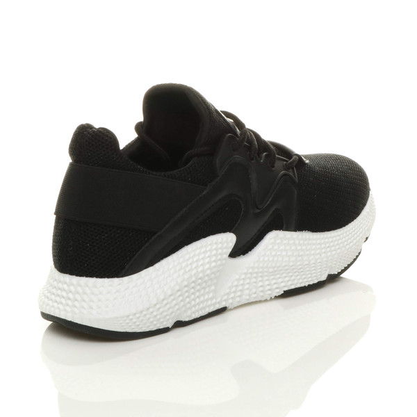 Ajvani Chunky Glitter Mesh Lace Up Trainers Sneakers - K4416