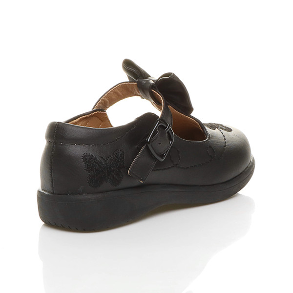 Ajvani Flat Butterfly Bow T-Bar Mary Jane Shoes - Y4903