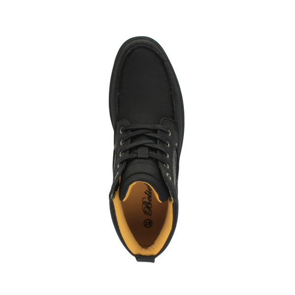 Ajvani Flat Contrast Boat Hi-Top Trainers Ankle Boots - H6253