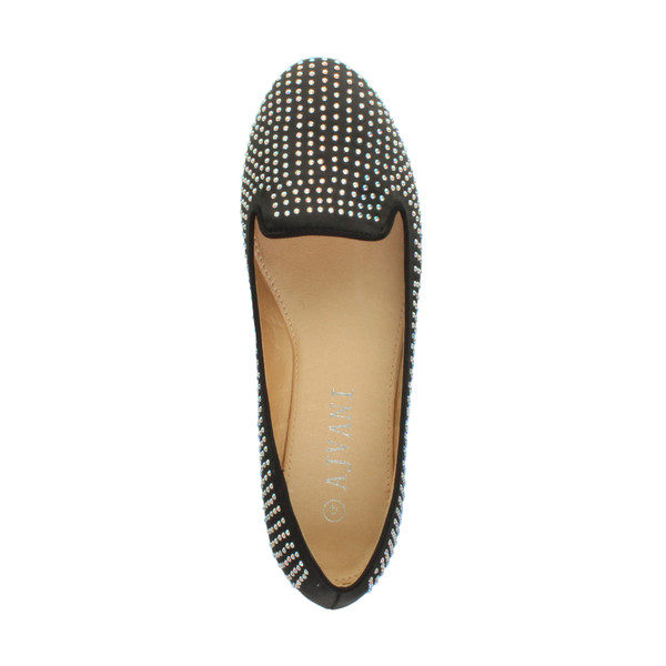 Ajvani Flat Diamante Ballerinas Loafers Shoes - J4510