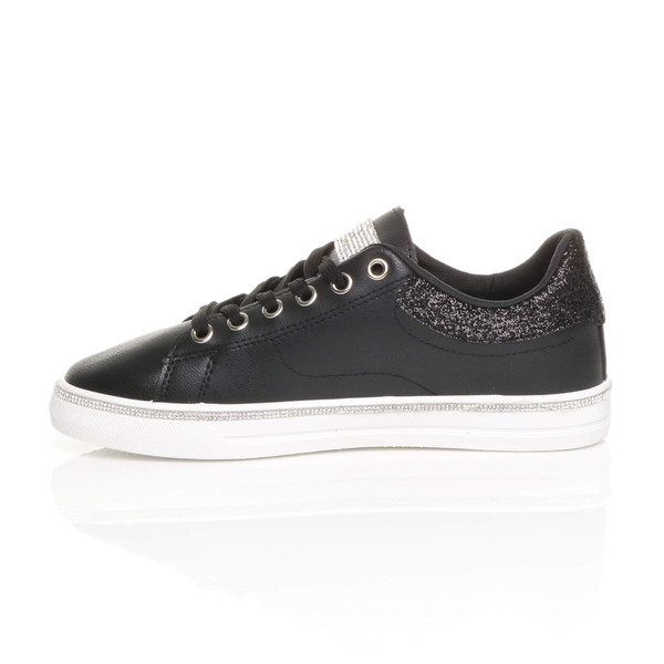 Ajvani Flat Lace Up Diamante Low Top Trainers - Y1959