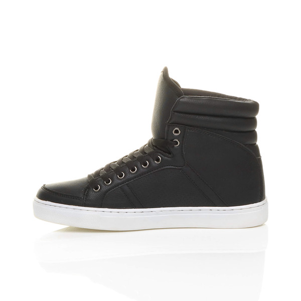 Ajvani Flat Lace Up Hi-Top Trainers Ankle Boots - V1154