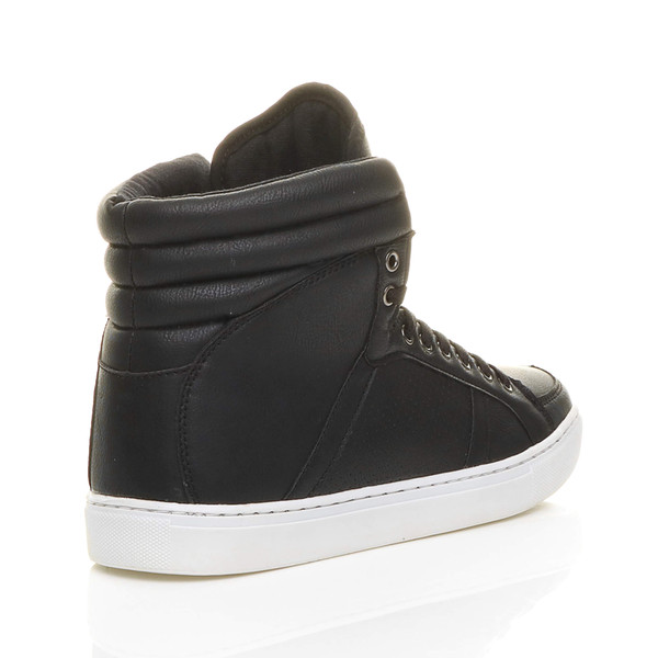 Ajvani Flat Lace Up Hi-Top Trainers Ankle Boots - V1154